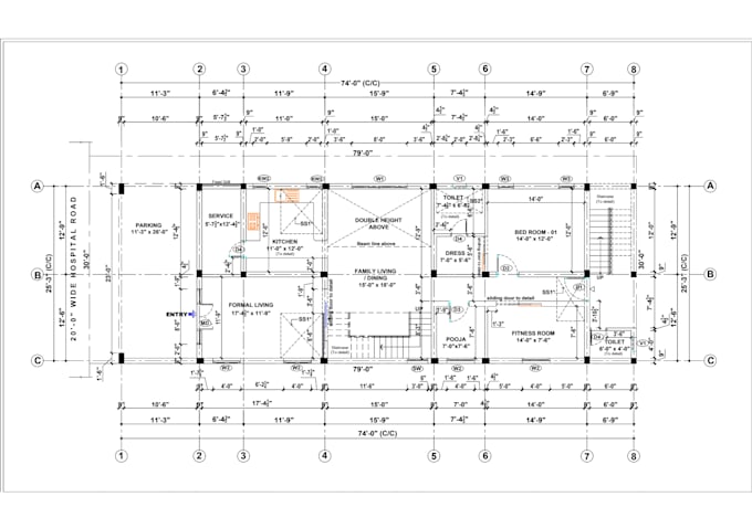 create 2d autocad architectural drawings